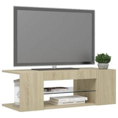 Greatstore TV skříňka s LED osvětlením dub sonoma 90 x 39 x 30 cm