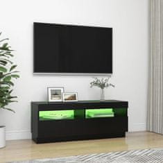 Greatstore TV skříňka s LED osvětlením černá 100 x 35 x 40 cm