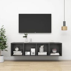 Vidaxl Nástěnná TV skříňka šedá 37 x 37 x 142,5 cm dřevotříska