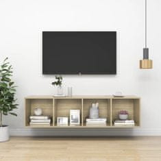 Vidaxl Nástěnná TV skříňka dub sonoma 37 x 37 x 142,5 cm dřevotříska