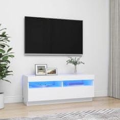 Greatstore TV skříňka s LED osvětlením bílá 100 x 35 x 40 cm