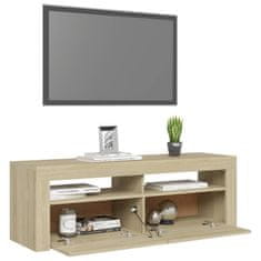 Greatstore TV skříňka s LED osvětlením dub sonoma 120 x 35 x 40 cm