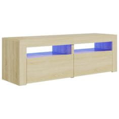 Greatstore TV skříňka s LED osvětlením dub sonoma 120 x 35 x 40 cm