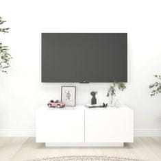 Greatstore TV stolek bílý 100 x 35 x 40 cm dřevotříska