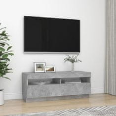 Vidaxl TV skříňka s LED osvětlením betonově šedá 100 x 35 x 40 cm