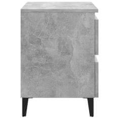 Greatstore Noční stolek betonově šedý 40 x 35 x 50 cm dřevotříska