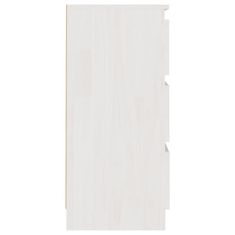 Greatstore Noční stolek bílý 40 x 29,5 x 64 cm masivní borové dřevo