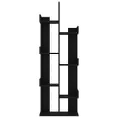 Vidaxl Knihovna černá 48 x 25,5 x 140 cm dřevotříska