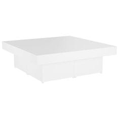 Greatstore Konferenční stolek bílý 90 x 90 x 28 cm dřevotříska