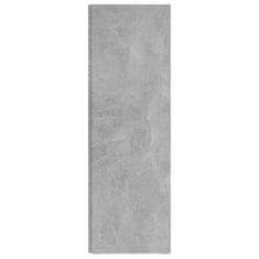 Vidaxl Rohová skříňka betonově šedá 33 x 33 x 100 cm dřevotříska