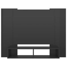 Greatstore Nástěnná TV skříňka šedá vysoký lesk 120x23,5x90 cm dřevotříska