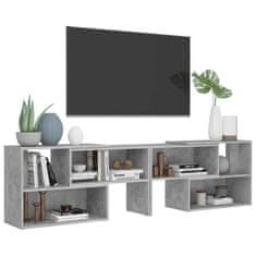 Greatstore TV stolek betonově šedý 149 x 30 x 52 cm dřevotříska