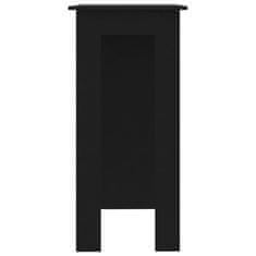 Greatstore Barový stůl s regálem černý 102 x 50 x 103,5 cm dřevotříska
