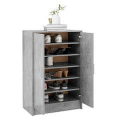 Greatstore Botník betonově šedý 60 x 35 x 92 cm dřevotříska