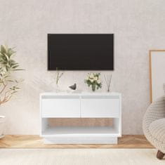 Vidaxl TV stolek bílý s vysokým leskem 70 x 41 x 44 cm dřevotříska