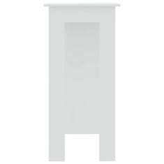 Greatstore Barový stůl s regálem bílý 102 x 50 x 103,5 cm dřevotříska