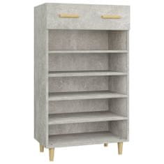 Greatstore Botník betonově šedý 60 x 35 x 105 cm kompozitní dřevo