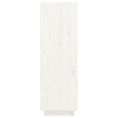 Greatstore Botník bílý 34 x 30 x 105 cm masivní borové dřevo