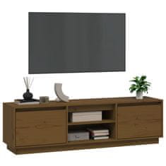 Greatstore TV skříňka medově hnědá 140 x 35 x 40 cm masivní borové dřevo