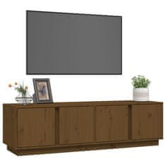 Greatstore TV skříňka medově hnědá 140 x 40 x 40 cm masivní borové dřevo