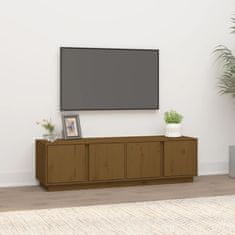 Greatstore TV skříňka medově hnědá 140 x 40 x 40 cm masivní borové dřevo