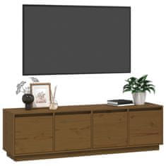 Greatstore TV skříňka medově hnědá 156 x 37 x 45 cm masivní borové dřevo