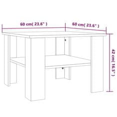 Vidaxl Konferenční stolek kouřový dub 60 x 60 x 42 cm kompozitní dřevo