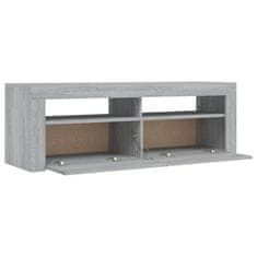 Greatstore TV skříňka s LED osvětlením šedá sonoma 120 x 35 x 40 cm