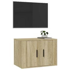 Greatstore Nástěnná TV skříňka dub sonoma 57 x 34,5 x 40 cm