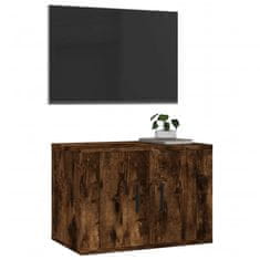 Vidaxl Nástěnná TV skříňka kouřový dub 57 x 34,5 x 40 cm