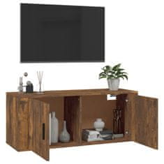 Vidaxl Nástěnná TV skříňka kouřový dub 100 x 34,5 x 40 cm