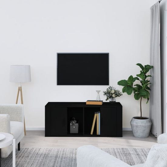 Vidaxl TV skříňka černá 100 x 35 x 40 cm kompozitní dřevo