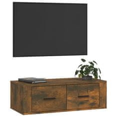 Vidaxl Závěsná TV skříňka kouřový dub 80 x 36 x 25 cm kompozitní dřevo