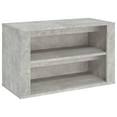 Greatstore Botník betonově šedý 75x35x45 kompozitní dřevo