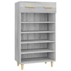 Greatstore Botník šedý sonoma 60 x 35 x 105 cm kompozitní dřevo