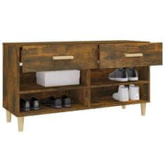 Greatstore Botník kouřový dub 102 x 35 x 55 cm kompozitní dřevo