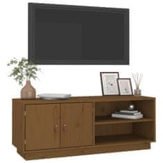 Greatstore TV skříňka medově hnědá 105 x 34 x 40 cm masivní borové dřevo