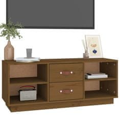 Greatstore TV skříňka medově hnědá 100 x 34 x 40 cm masivní borové dřevo