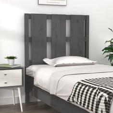 Greatstore Čelo postele šedé 80,5 x 4 x 100 cm masivní borovice