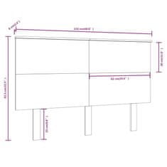Vidaxl Čelo postele šedé 124 x 6 x 82,5 cm masivní borovice