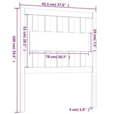 Greatstore Čelo postele medově hnědé 95,5 x 4 x 100 cm masivní borovice