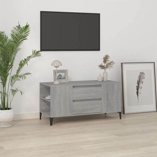 Vidaxl TV skříňka šedá sonoma 102x44,5x50 cm kompozitní dřevo