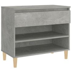 Greatstore Botník betonově šedý 70x36x60 cm kompozitní dřevo