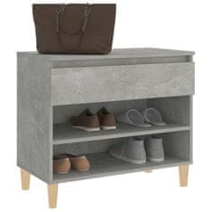 Greatstore Botník betonově šedý 70x36x60 cm kompozitní dřevo