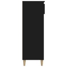 Greatstore Botník černý 40x36x105 cm kompozitní dřevo