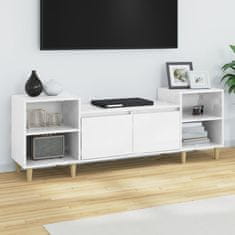 Vidaxl TV skříňka bílá s vysokým leskem 160x35x55 cm kompozitní dřevo