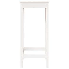 Greatstore Barový stolek bílý 50 x 50 x 110 cm masivní borové dřevo