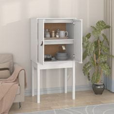 Greatstore Skříň highboard bílá 60 x 40 x 120 cm masivní borové dřevo