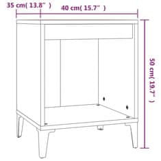 Vidaxl Noční stolky 2 ks bílé s vysokým leskem 40x35x50 cm