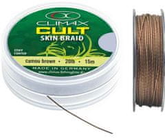 Climax šňůra 15m - SKIN Braid-Camou Brown 20lb